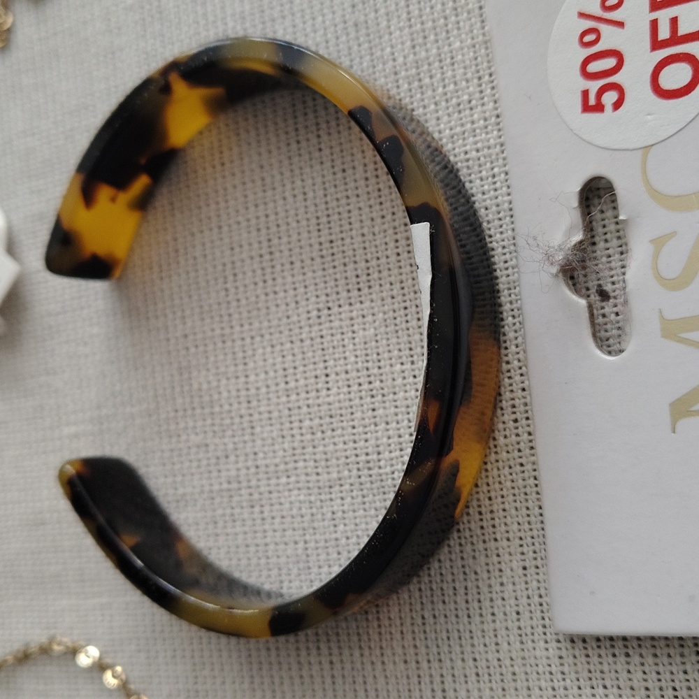 Earrings, Necklace, Bracelet Set By Mainstreet Collection NWT Animal Print Round - Picture 3 of 8